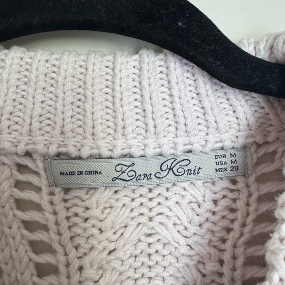 Vintage baby pink Zara knit pink crewneck sweater - Picture 3 of 3